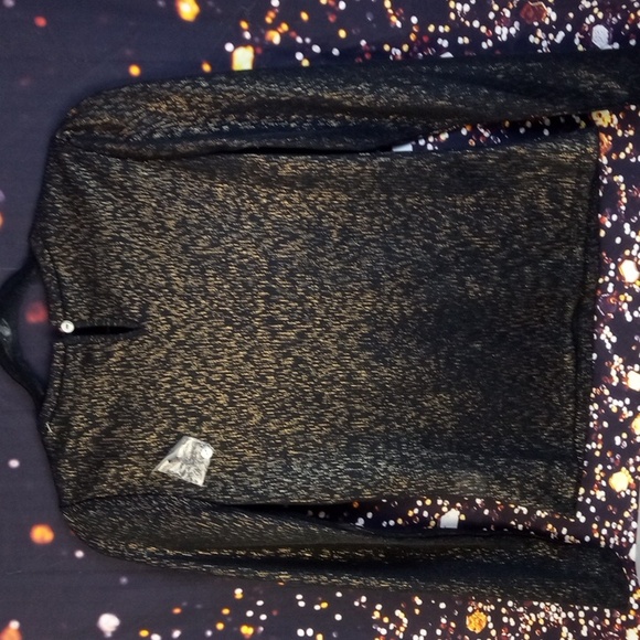💩 Allegra K Black and Gold Long Sleeve Top - Picture 2 of 5